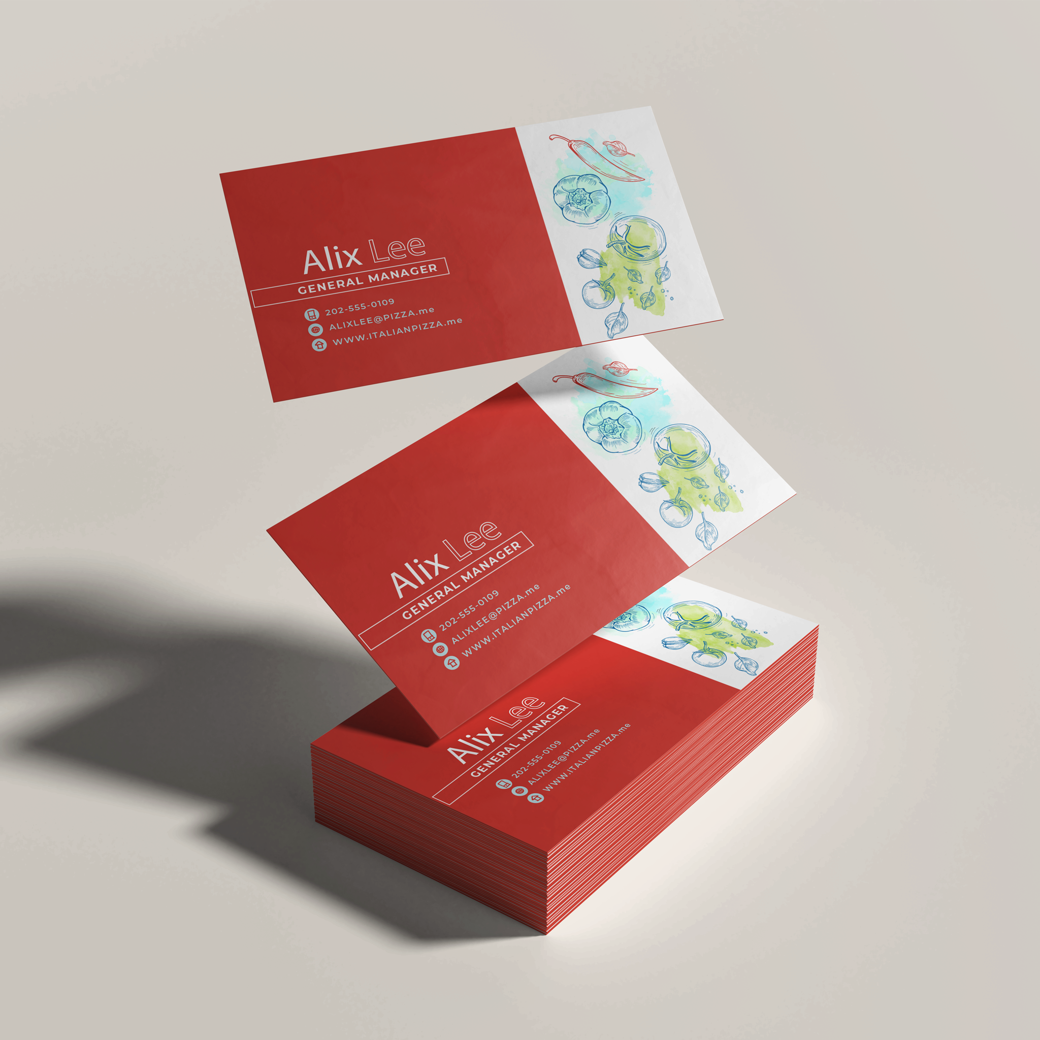 pizza Italy business card