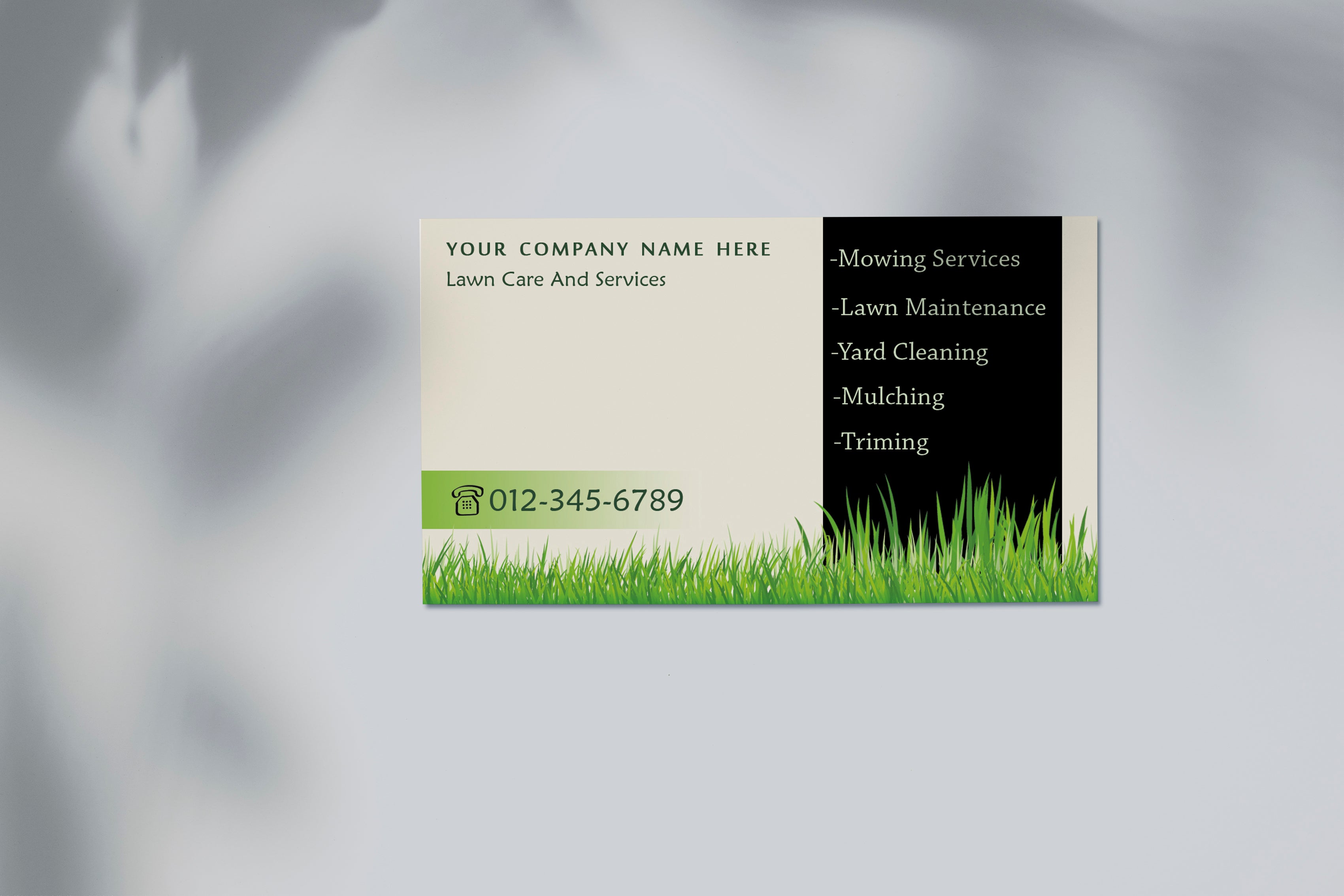 lawn care business cards ideas
