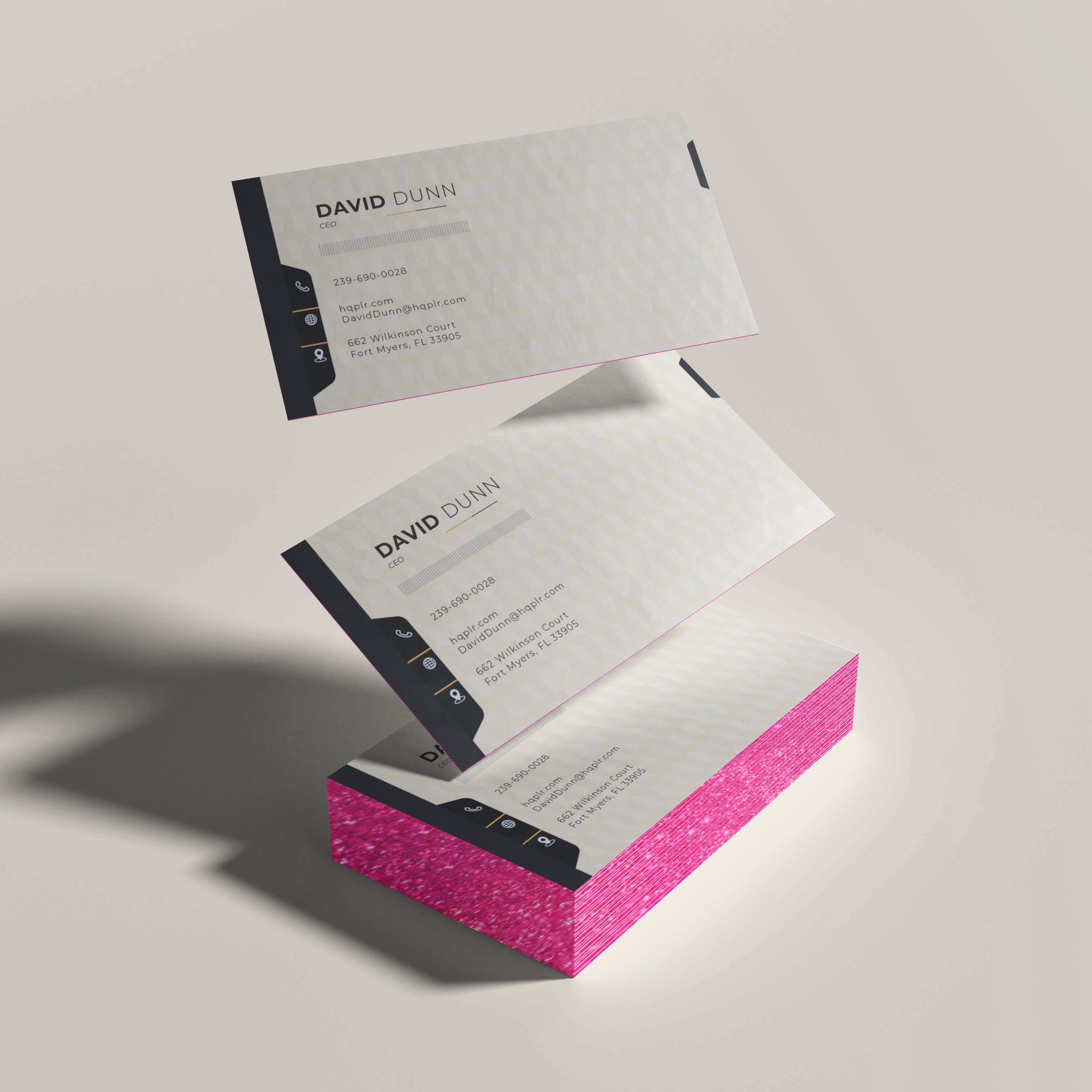 32pt uncoated painted edge business cards