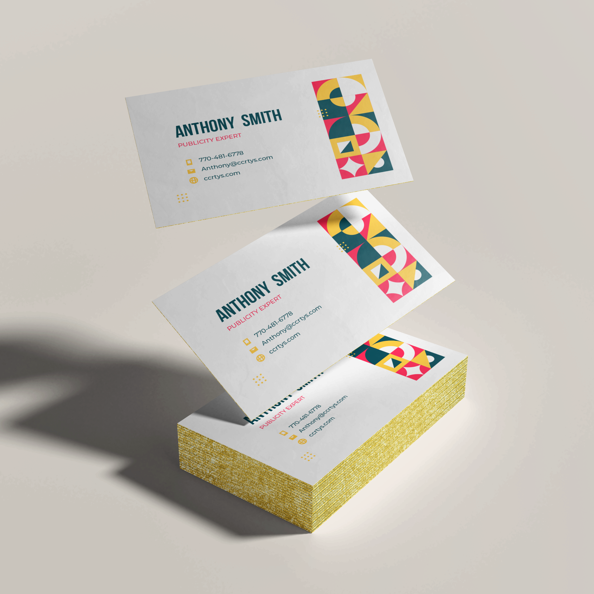 how to edge paint business cards