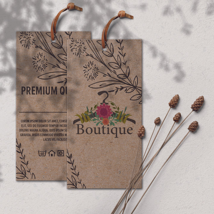 Brown paper hang tags